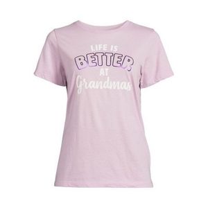 NEW 'Life is Better at Grandma's' Spellout Grandmother's Day Graphic T-Shirt